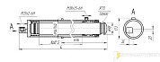 Гидроцилиндр опоры вывешивания крана под ввертной гидрозамок КС-55713-2.31.200-2