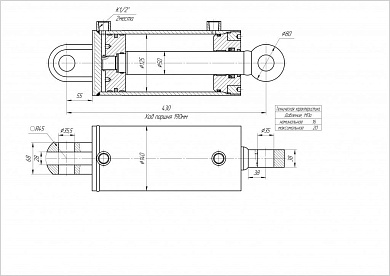 Гидроцилиндр ЦГ-125.50х190.05