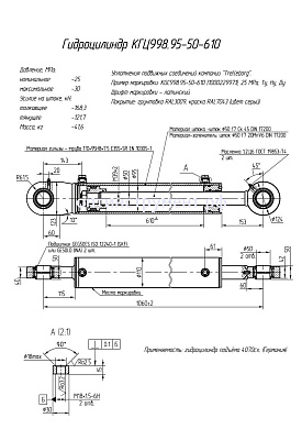 Гидроцилиндр КГЦ 998.95-50-610